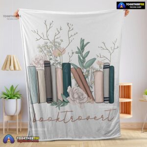Official Vintage Floral Book Lover Blanket Fleece