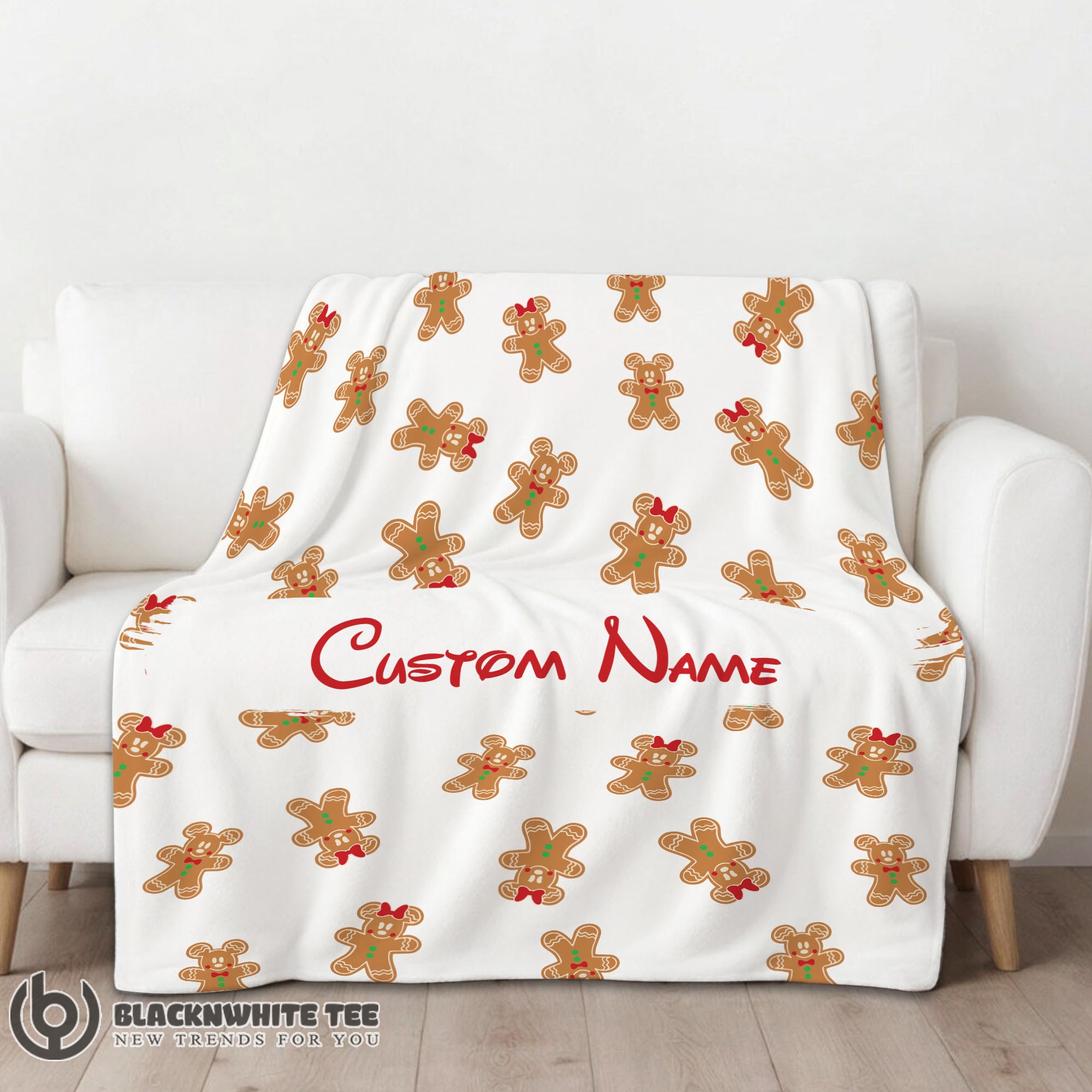 Perfect Happy Mickey Mouse Gingerbread Delight Blanket Fleece Customized Blanket - Image 2