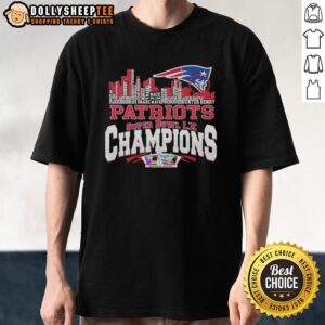 Premium Super Bowl LX Champions New England Patriots All Names City Skyline T-Shirt
