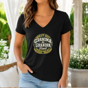 Alternative view of Pretty Grandparents Day Proud Grandchildren Mascot Badge Shirt