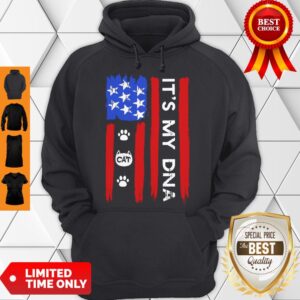 Alternative view of Hot Independence Day Its My DNA Cat Paw Shirt