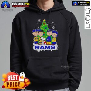 Alternative view of Pretty Peanuts Characters Los Angeles Rams Christmas Tree T-Shirt