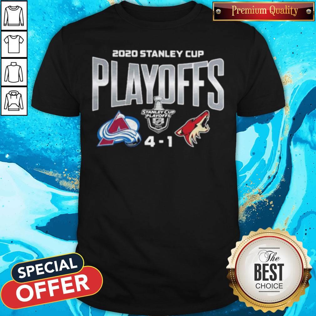2020 Stanley Cup Playoffs Colorado Avalanche Logo Black And White Vs Golden Eagle Shirt