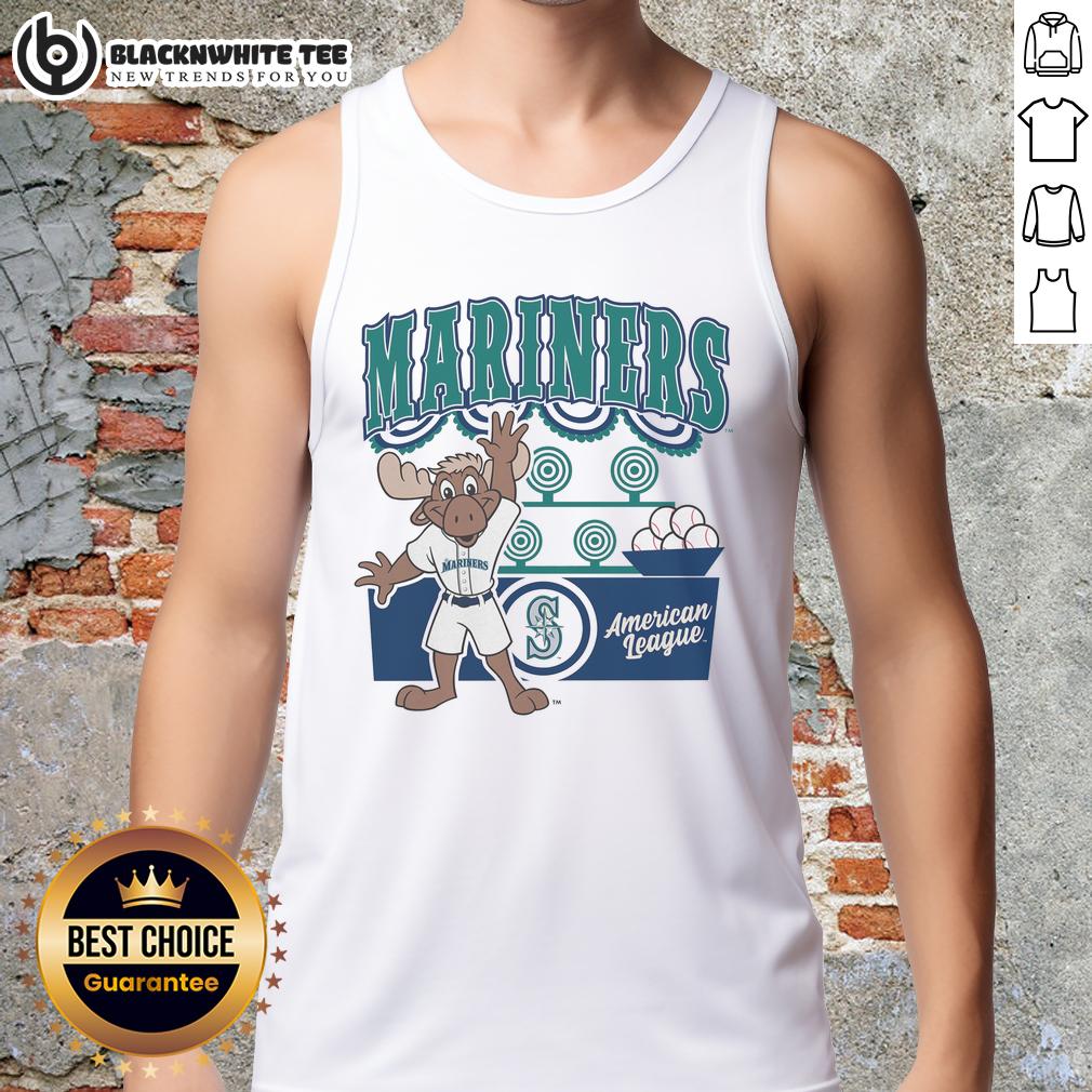 Pretty Mitchell & Ness Cream Seattle Mariners Step Back Up T-Shirt - Image 4