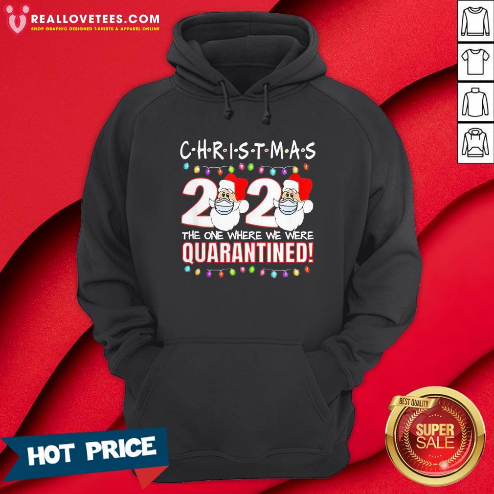 Funny Christmas 2020 Quarantine Santa Face Wearing Mask Shirt - Image 3