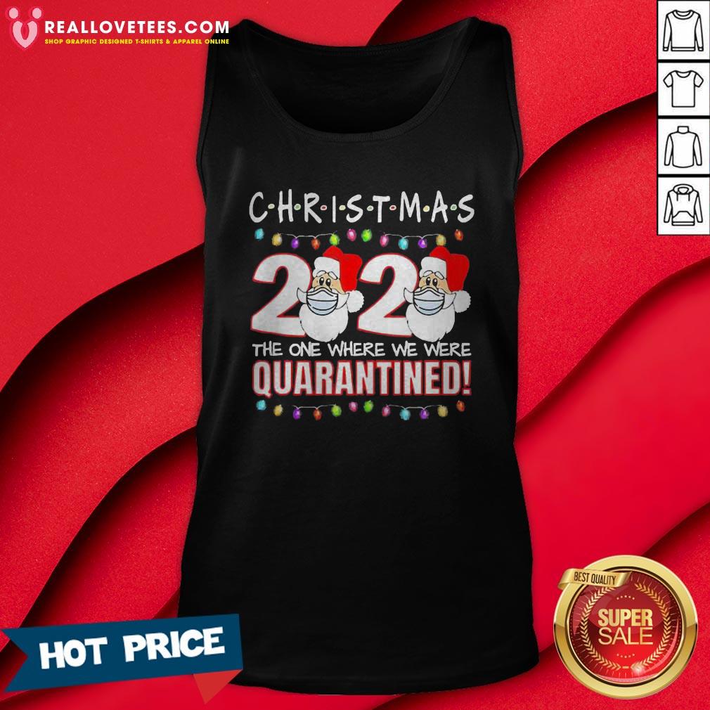 Funny Christmas 2020 Quarantine Santa Face Wearing Mask Shirt - Image 5