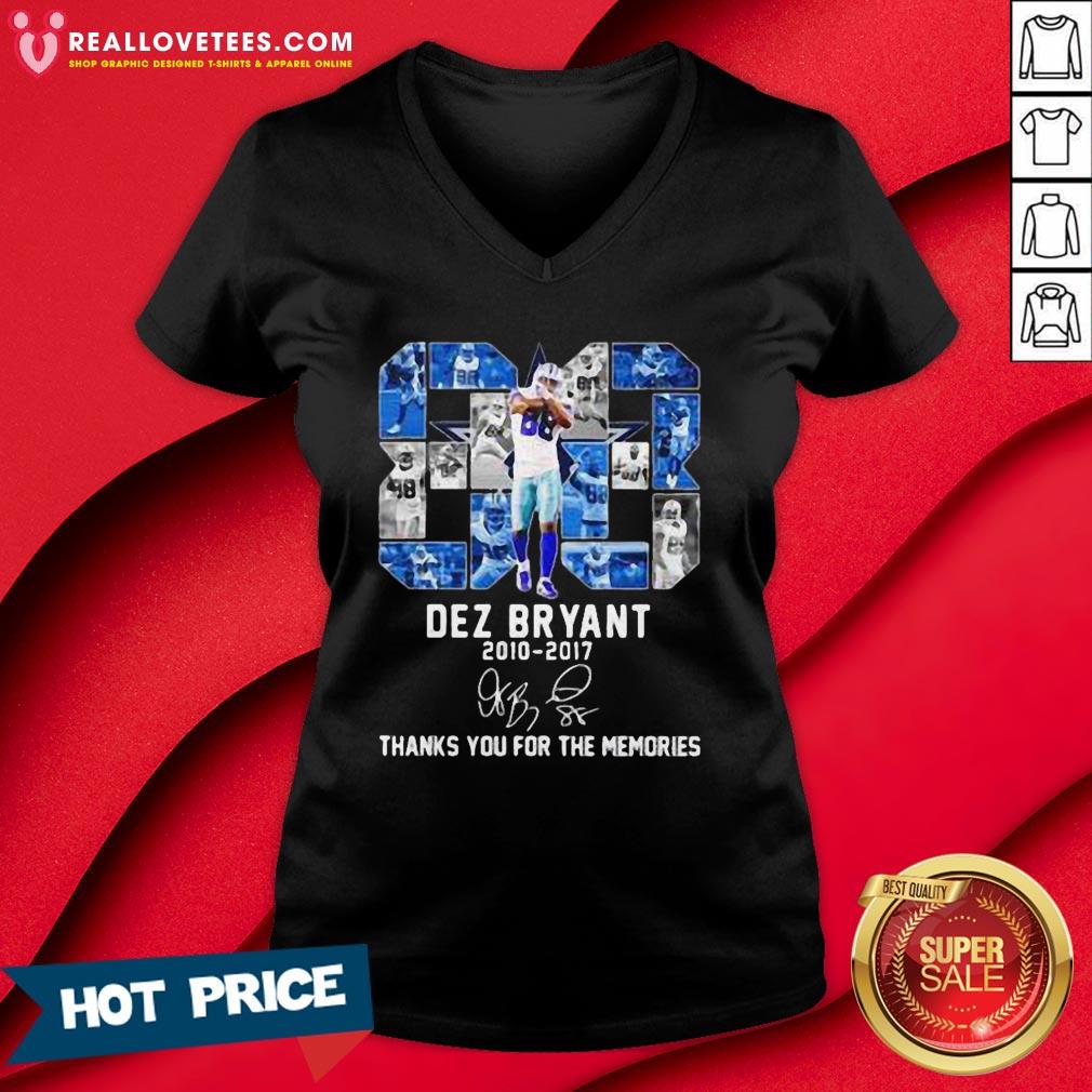 Great 80 Dez Bryant 2010 2017 Thank You For The Memories Signature Shirt - Image 5