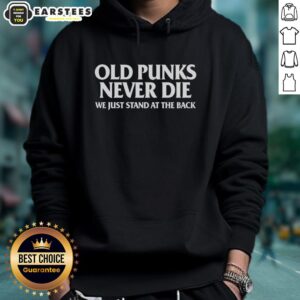 Alternative view of Pretty Old Punks Never Die We Just Stand At The Back For Punk Rock Fan T-Shirt
