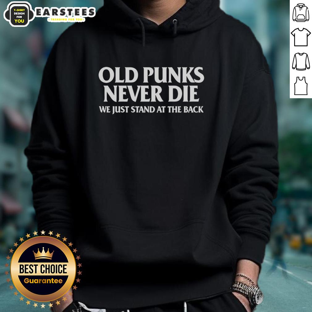 Pretty Old Punks Never Die We Just Stand At The Back For Punk Rock Fan T-Shirt - Image 2