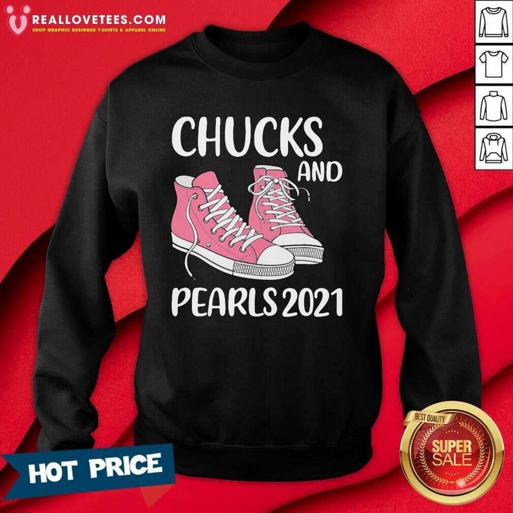 Funny Chucks And Pearls 2021 Valentine Shirt - Image 3