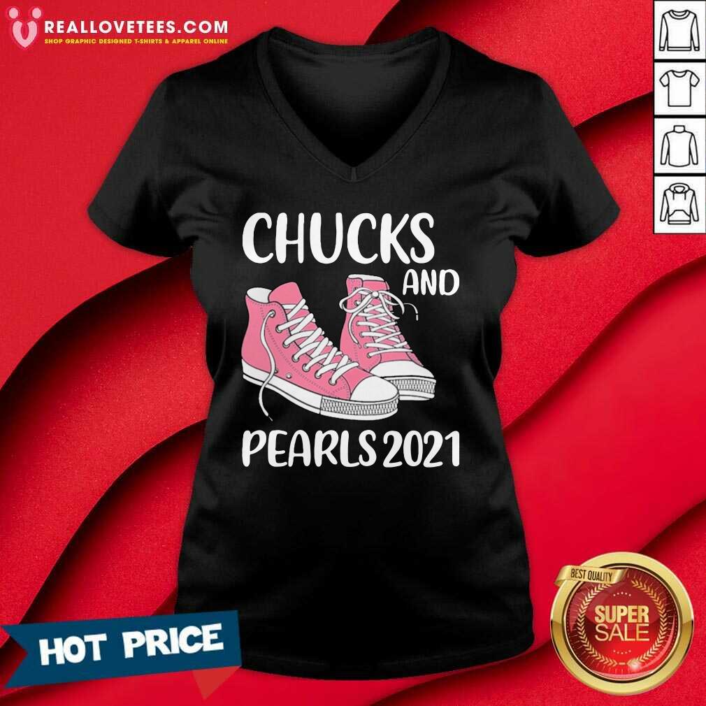 Funny Chucks And Pearls 2021 Valentine Shirt - Image 5