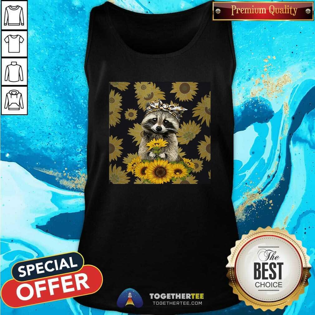 Grateful Racoon Sunflower Shirt - Image 4