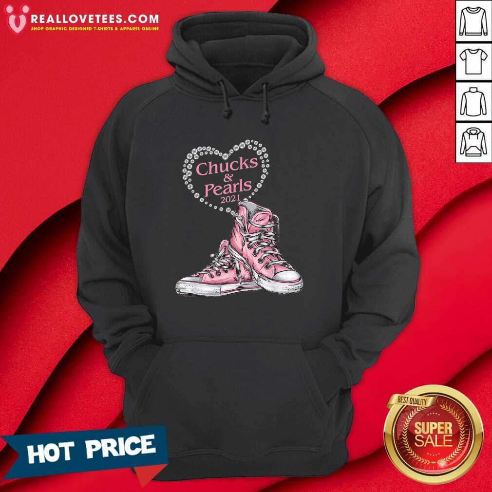 Lovely Chucks And Pearls 2021 Heart Valentine Shirt - Image 4
