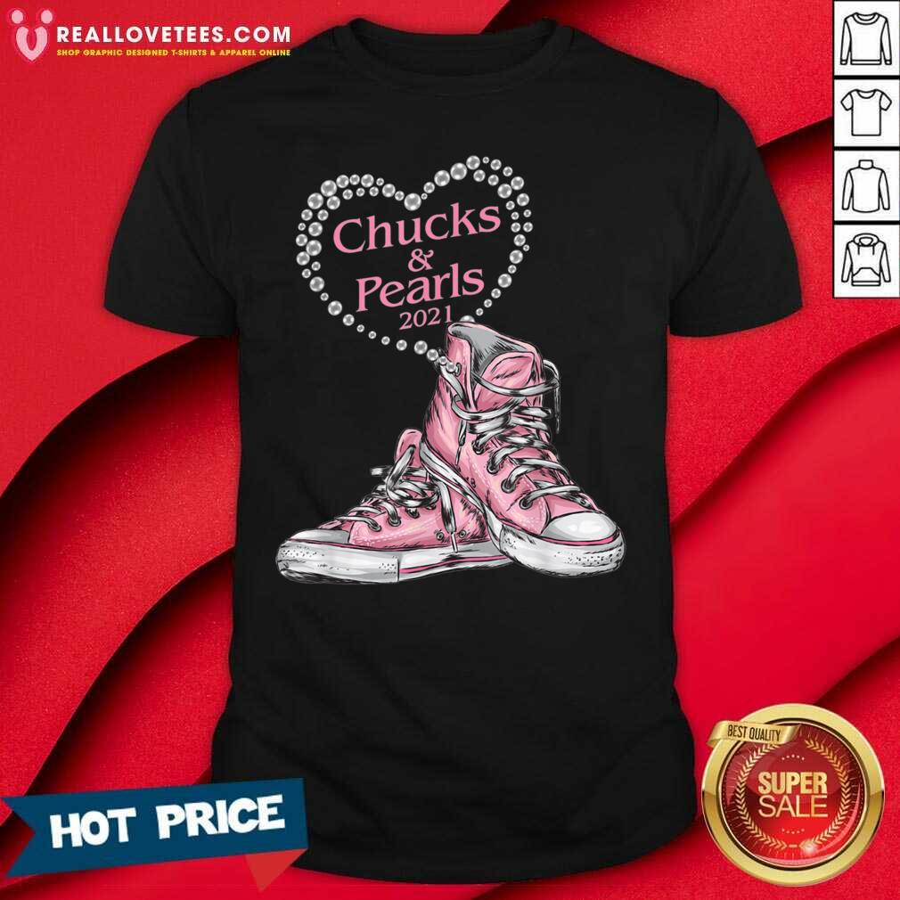 Lovely Chucks And Pearls 2021 Heart Valentine Shirt