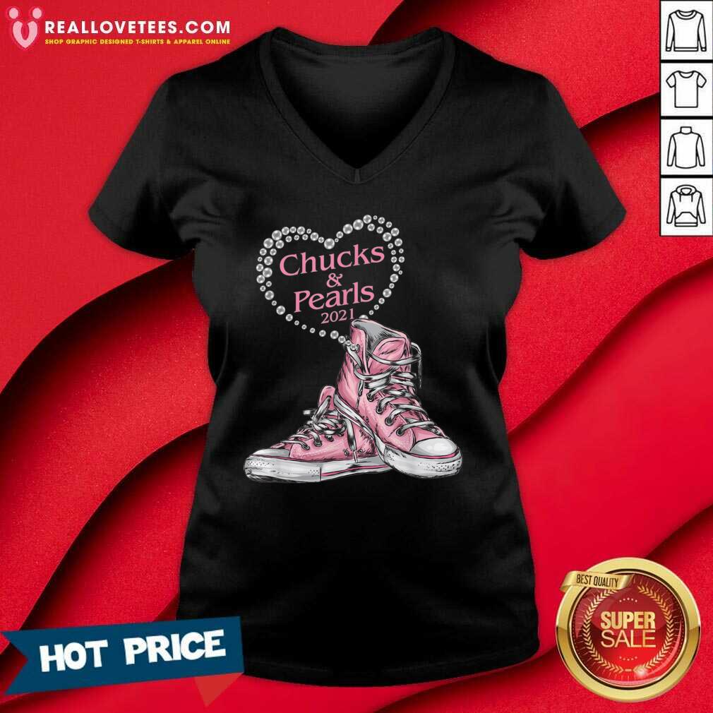 Lovely Chucks And Pearls 2021 Heart Valentine Shirt - Image 5