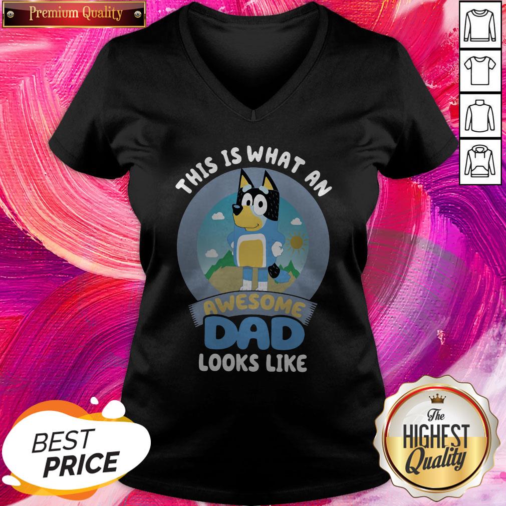 Pretty Bluey This Is What An Awesome Dad Looks Like Shirt - Image 3