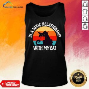 Alternative view of In A Toxic Relationship With My Cat Black Vintage Shirt