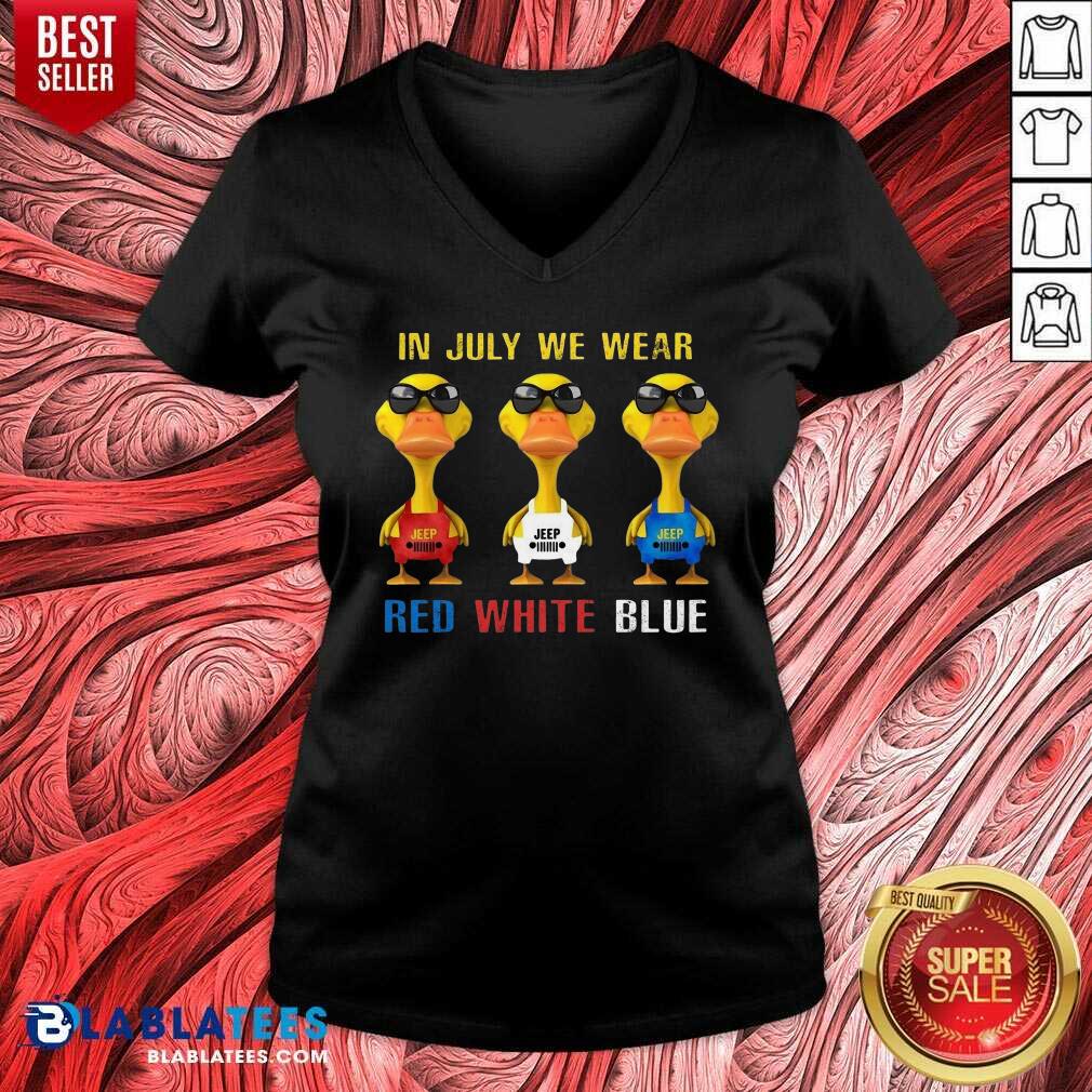 In July We Wear Red White Blue Duck Shirt - Image 3