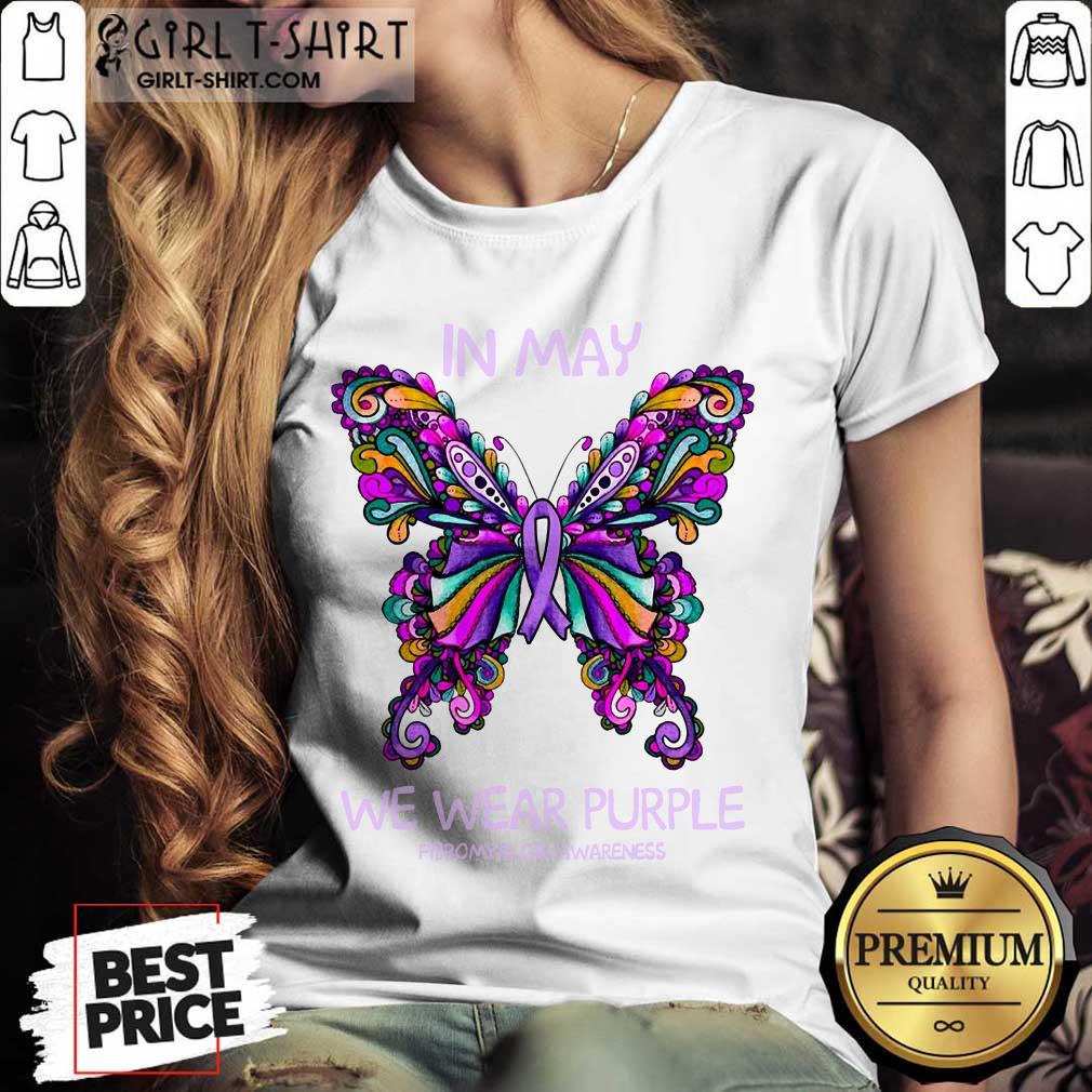 In May We Wear Purple Butterfly Shirt - Image 4