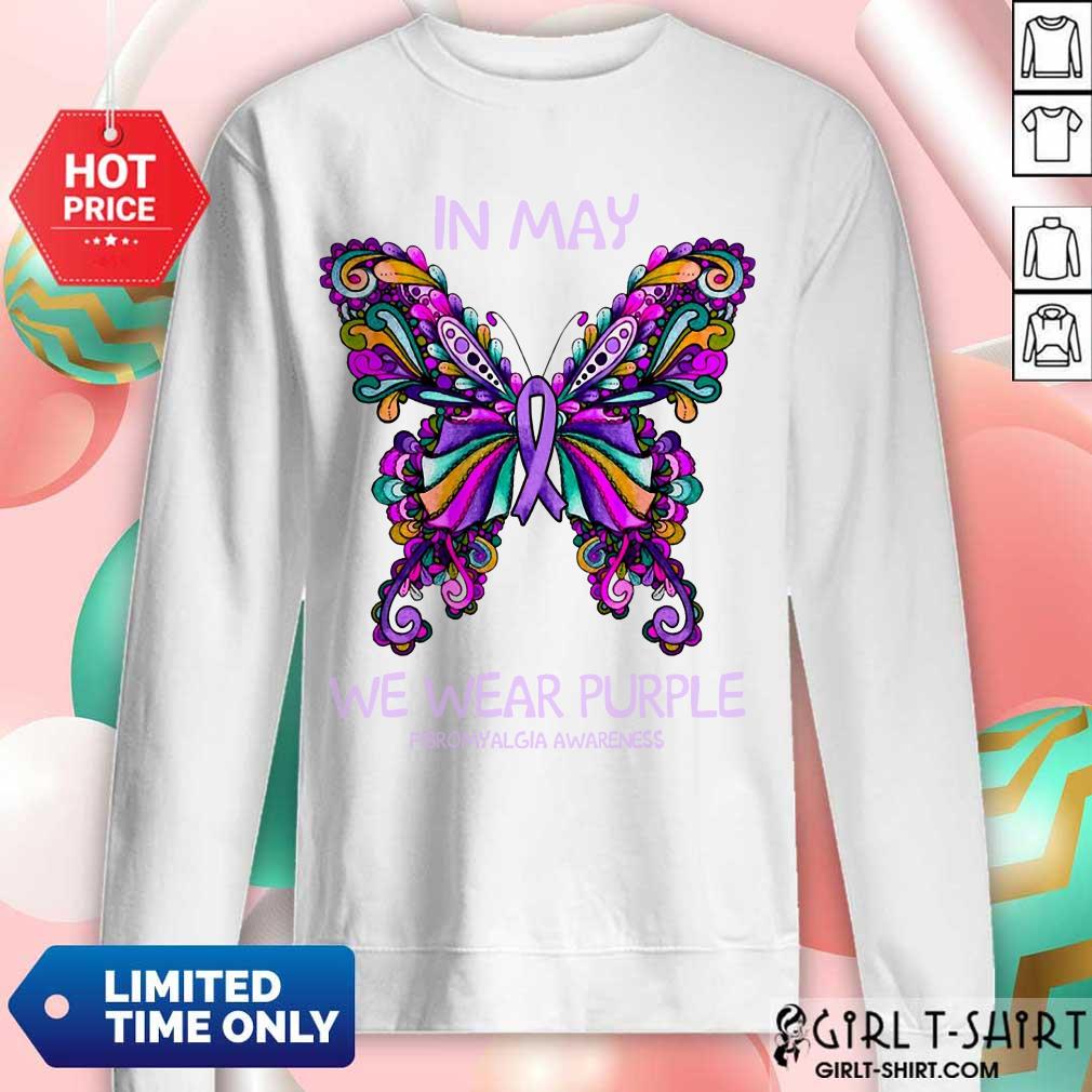 In May We Wear Purple Butterfly Shirt - Image 3