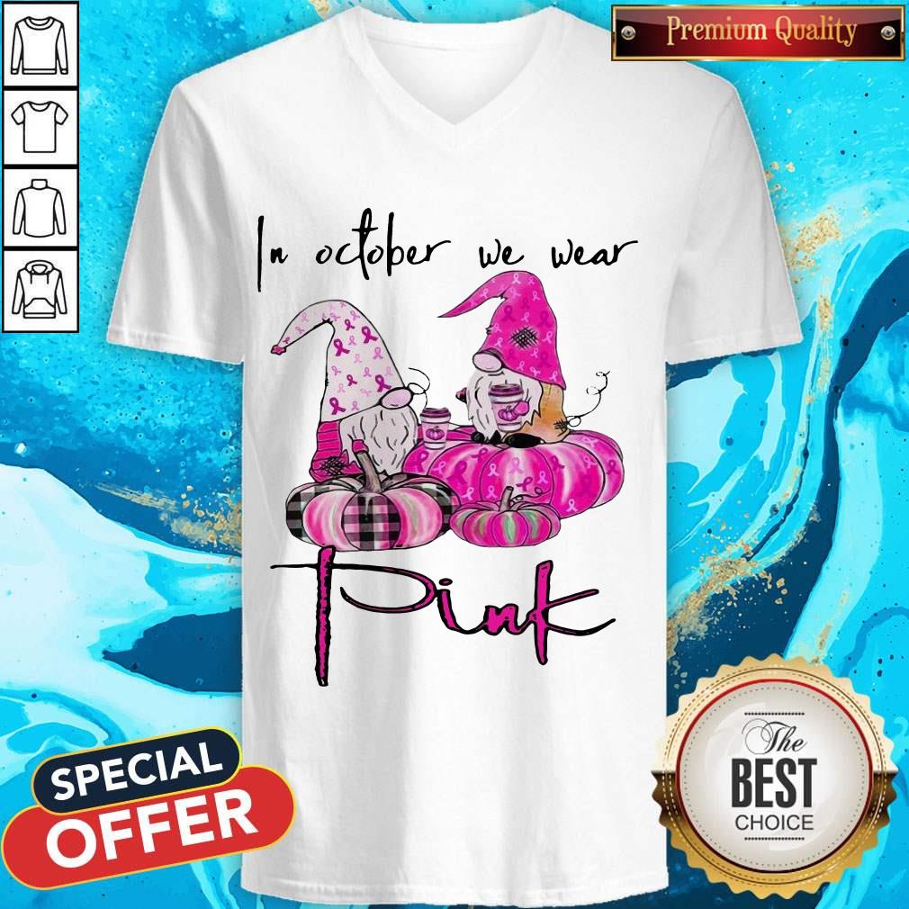 In October We Wear Pink Breast Cancer Awareness T-Shirt - Image 2