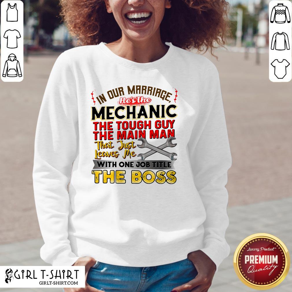 In Our Marriage He’s The Mechanic The Tough Guy The Main Man That Just Leaves Me With One Job Title The Boos Shirt - Image 2