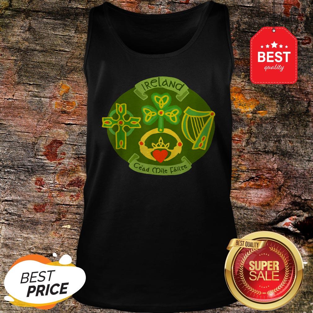Ireland Saint Patrick’s Day Celtic Cross Shamrock Green T-Shirt - Image 4