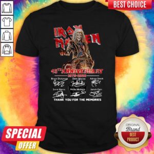 Iron Maiden 45Th Anniversary 1975 2020 Thank You For The Memories Signatures Band Shirt