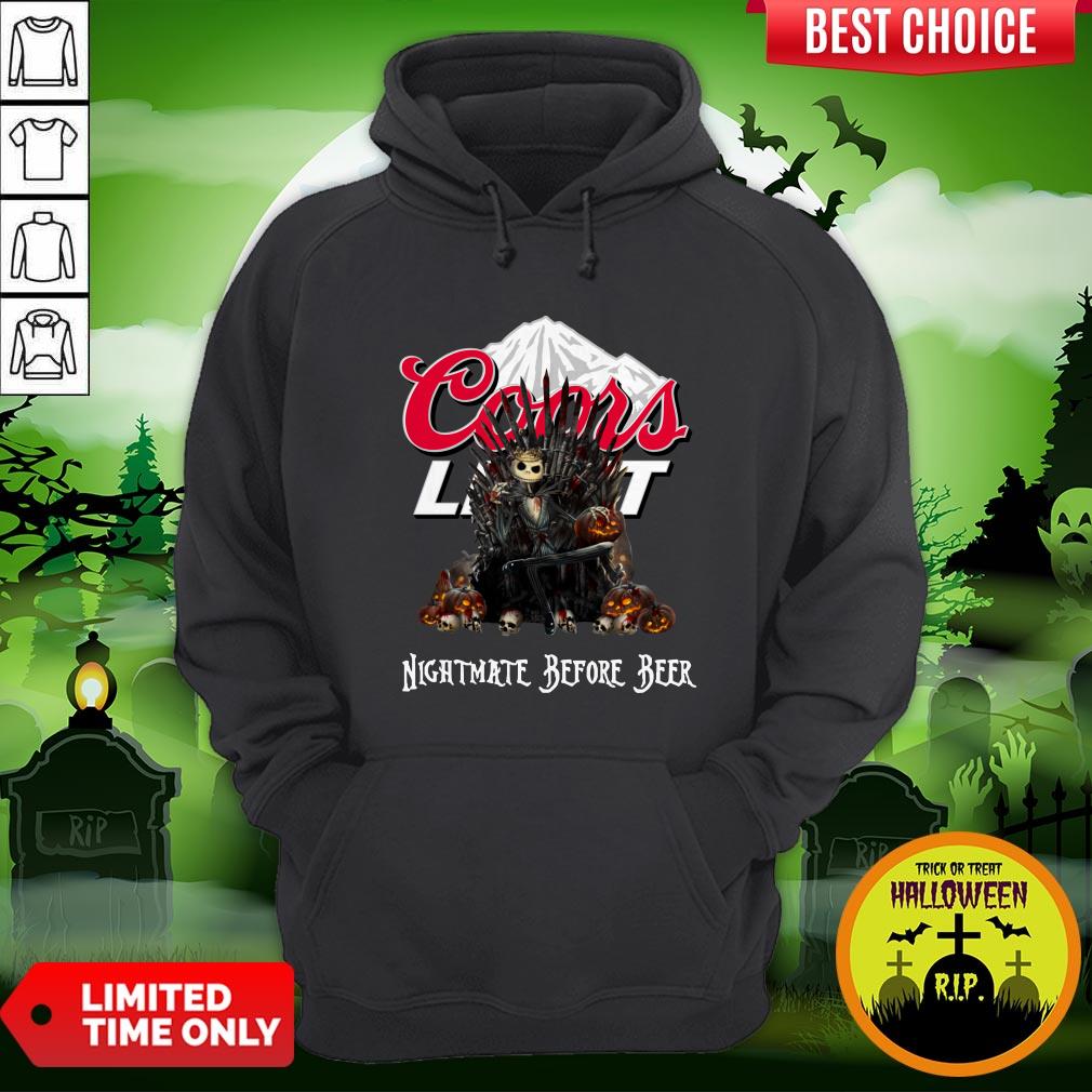 Jack Skeleton Coors Light Nightmate Before Beer Shirt - Image 2