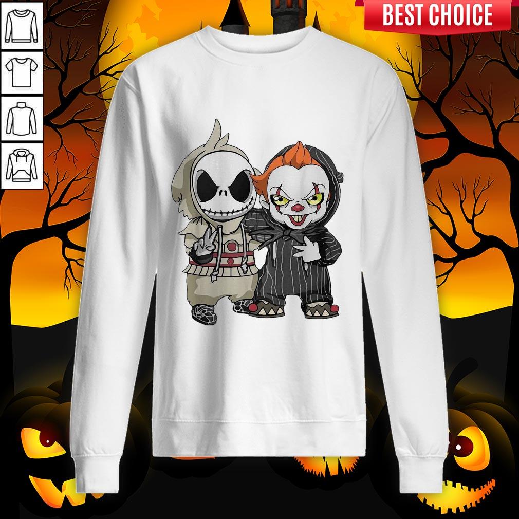 Jack Skellington And Pennywise Friend Happy Halloween Shirt - Image 5