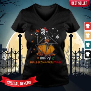 Alternative view of Jack Skellington Happy Hallothanksmas Shirt