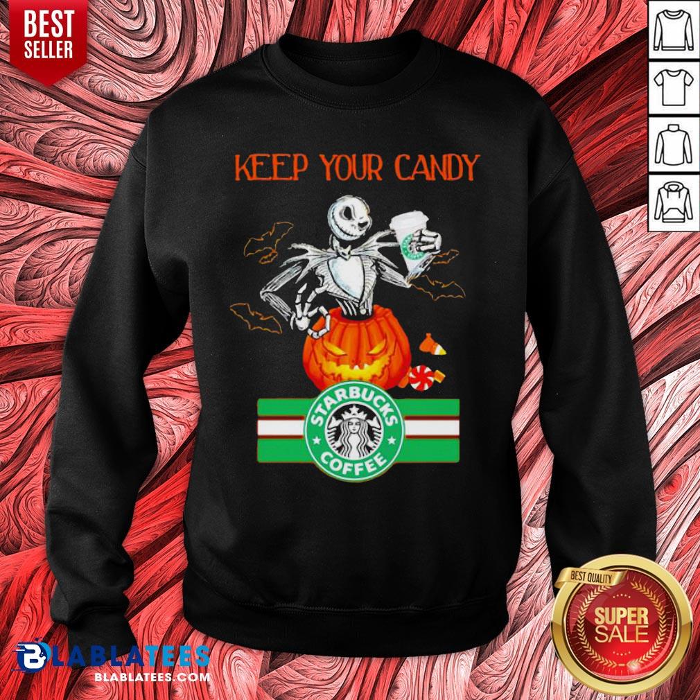 Jack Skellington Keep Your Candy I’ll Have Starbuck Coffee Shirt - Image 2