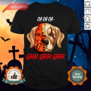 Jason Voorhees Retriever Ch Ch Ch Grr Grr Grr Halloween T-Shirt
