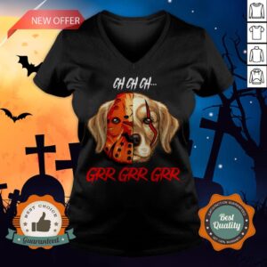 Alternative view of Jason Voorhees Retriever Ch Ch Ch Grr Grr Grr Halloween T-Shirt
