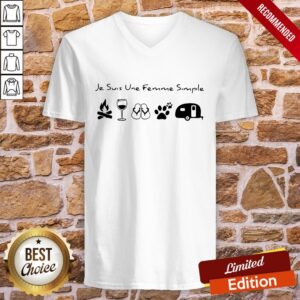 Alternative view of Je Suis Une Femme Simple Camping Shirt