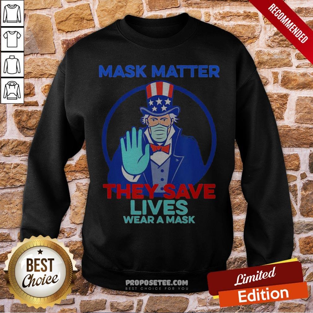 Joe Biden Mask Matter They Save Lives Wear A Mask Shirt - Image 4