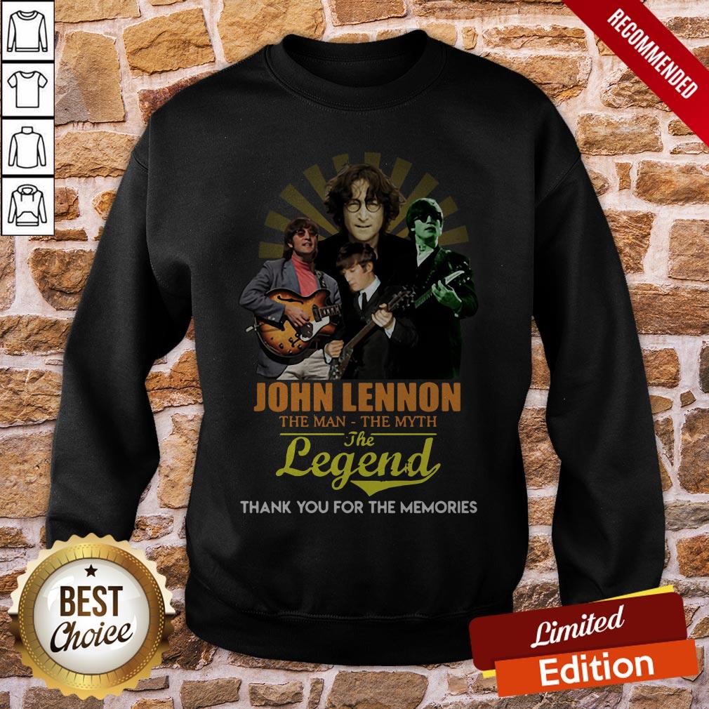 John Lennon The Man The Myth The Legend Thank You For The Memories Shirt - Image 3