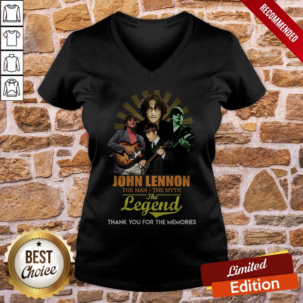 John Lennon The Man The Myth The Legend Thank You For The Memories Shirt - Image 2