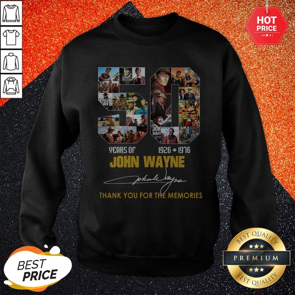 John Wayne 50TH Anniversary 1926 1976 Signature Shirt - Image 4