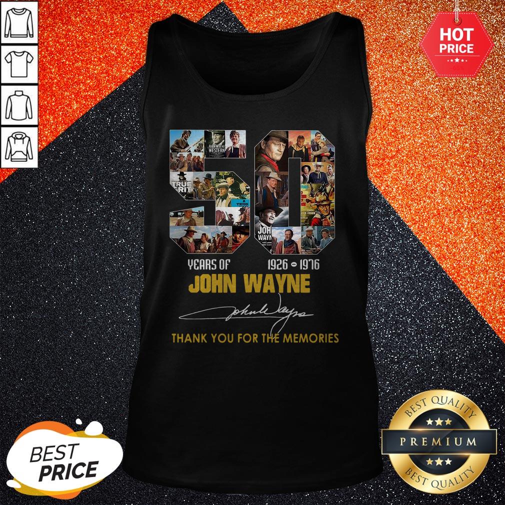 John Wayne 50TH Anniversary 1926 1976 Signature Shirt - Image 3