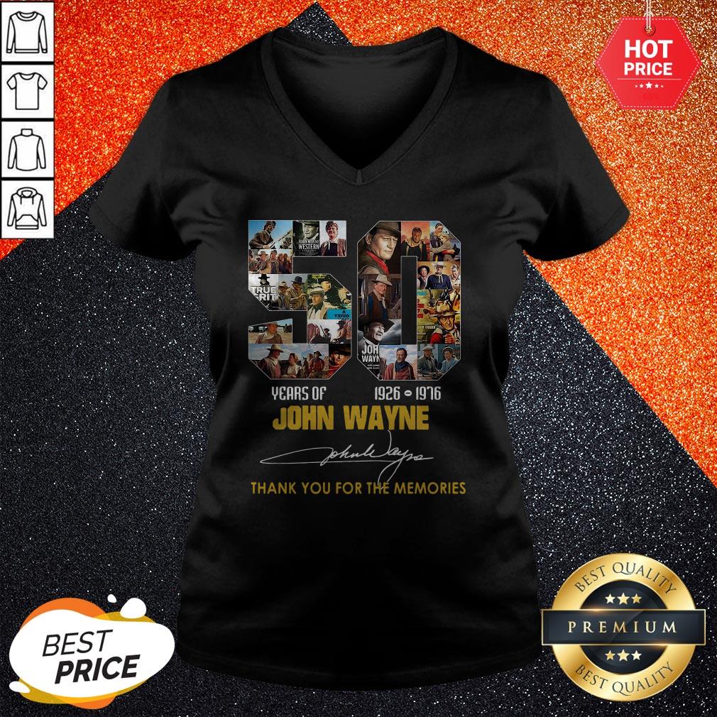 John Wayne 50TH Anniversary 1926 1976 Signature Shirt - Image 2