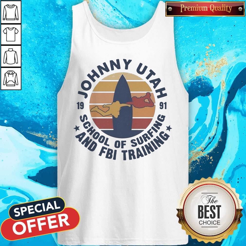Johnny Utah 1991 School Of Surfing And FBI Training Vintage Retro T-Shirt - Image 3