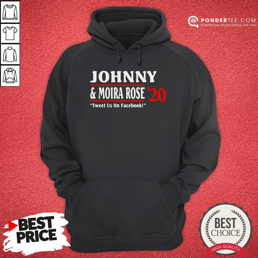 Jonny And Moira Rose 2020 Tweet Us On Facebook Shirt - Image 5