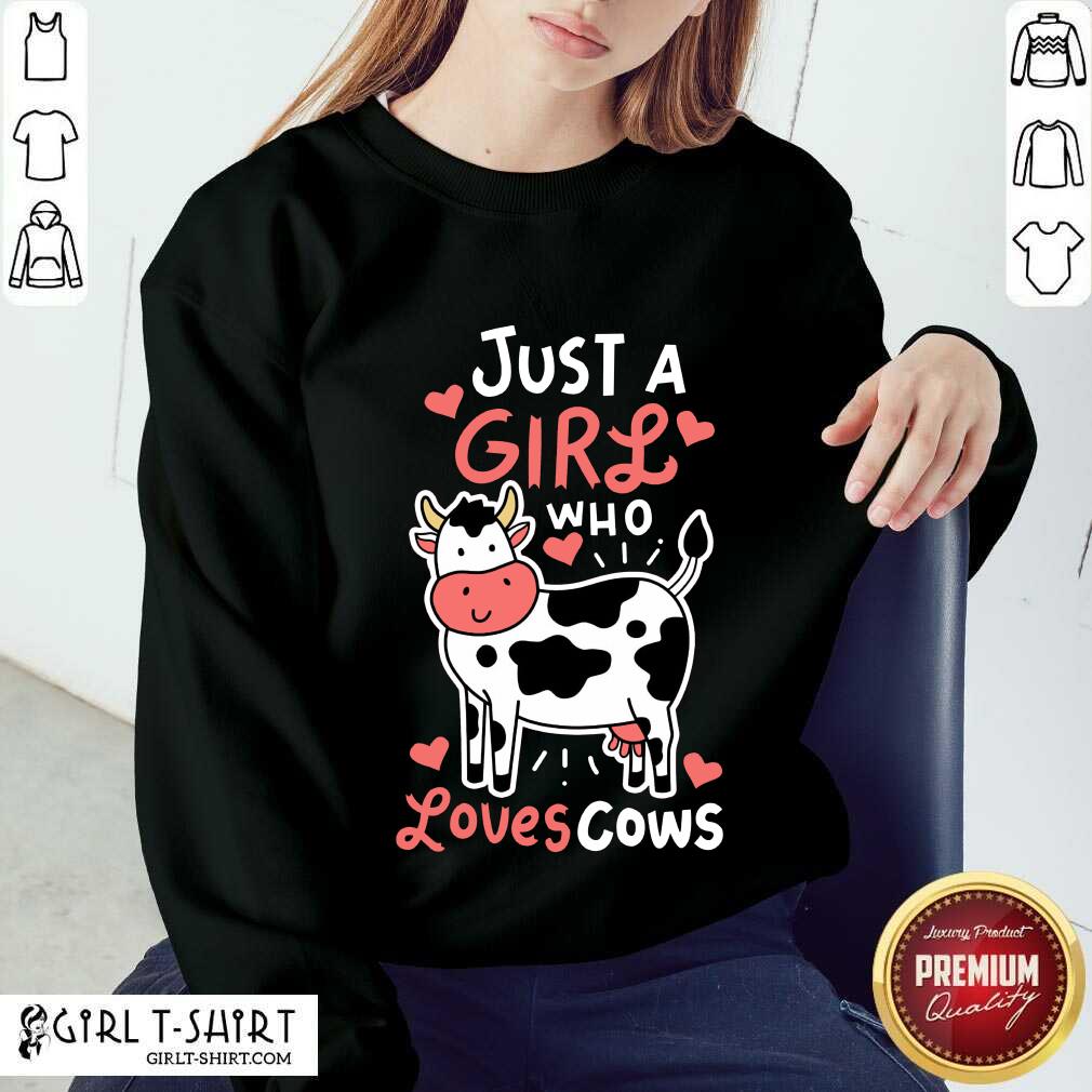 Just A Girl Who Loves Cows Shirt - Image 4