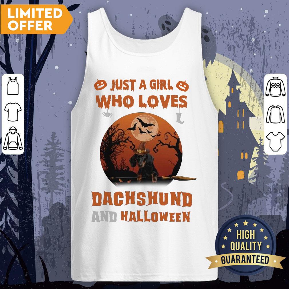 Just A Girl Who Loves Dachshund And Halloween Shirt - Image 2