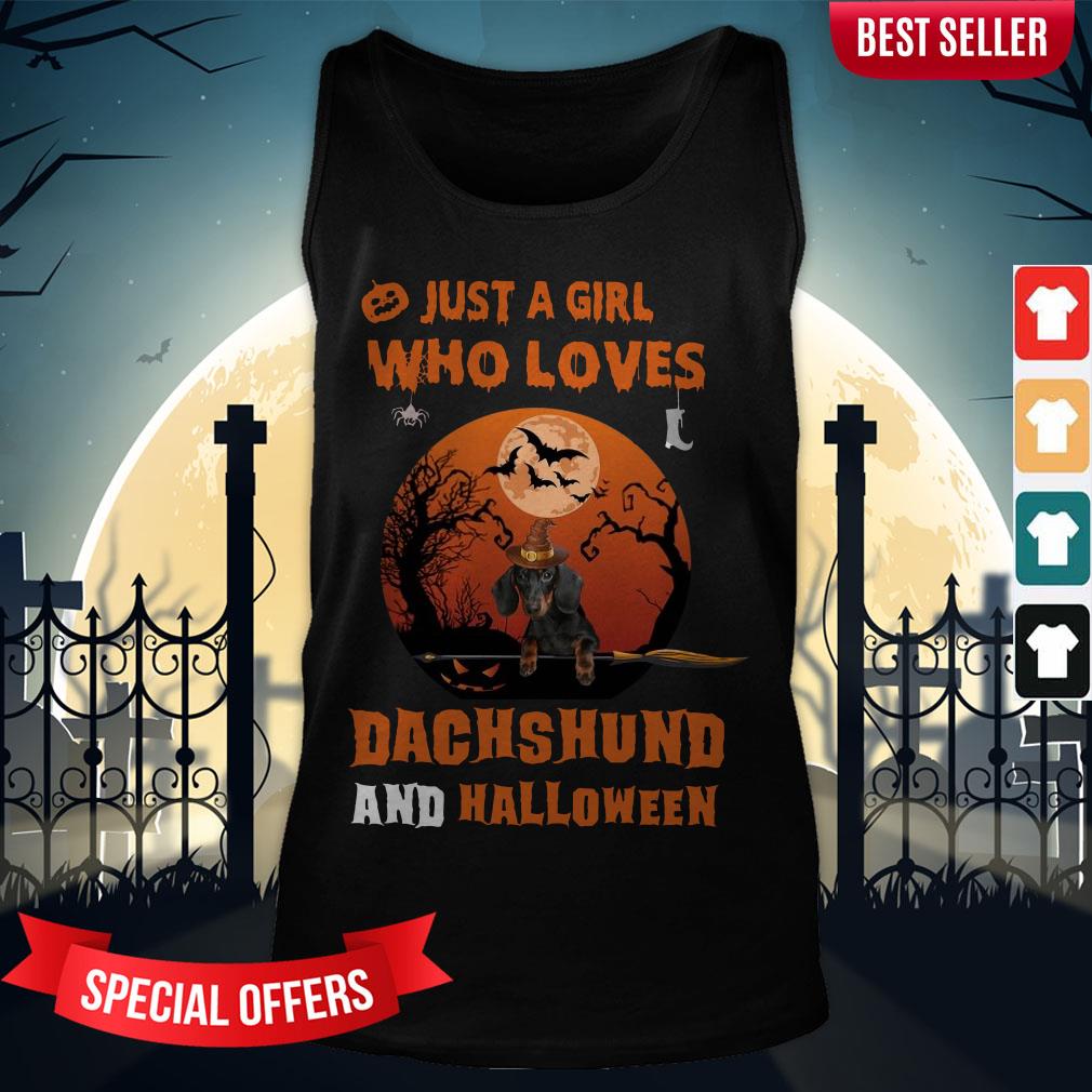 Just A Girl Who Loves Dachshund Halloween T-Shirt - Image 3