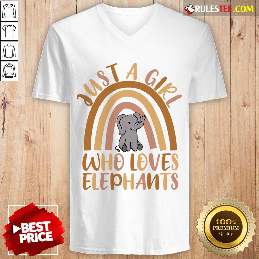 Just A Girl Who Loves Elephants Shirt - Image 4