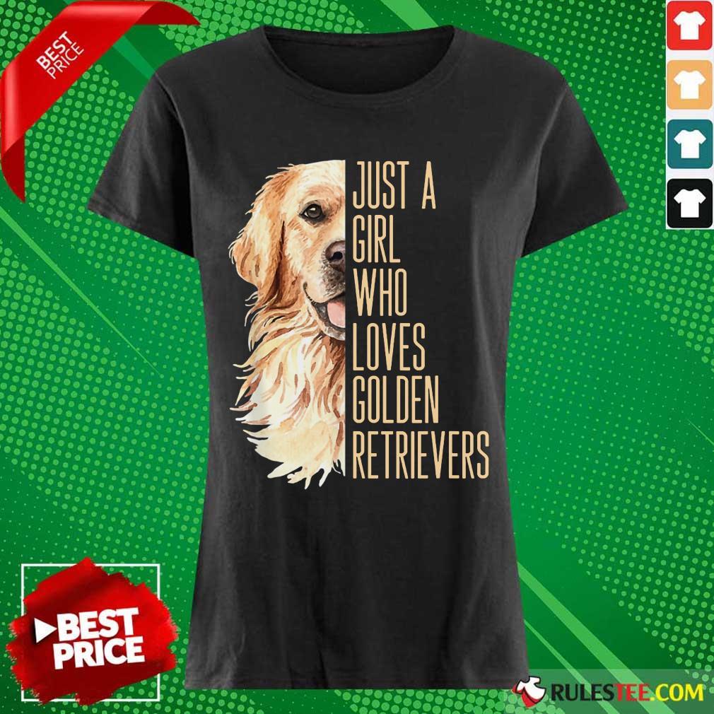 Just A Girl Who Loves Golden Retriever Shirt - Image 3