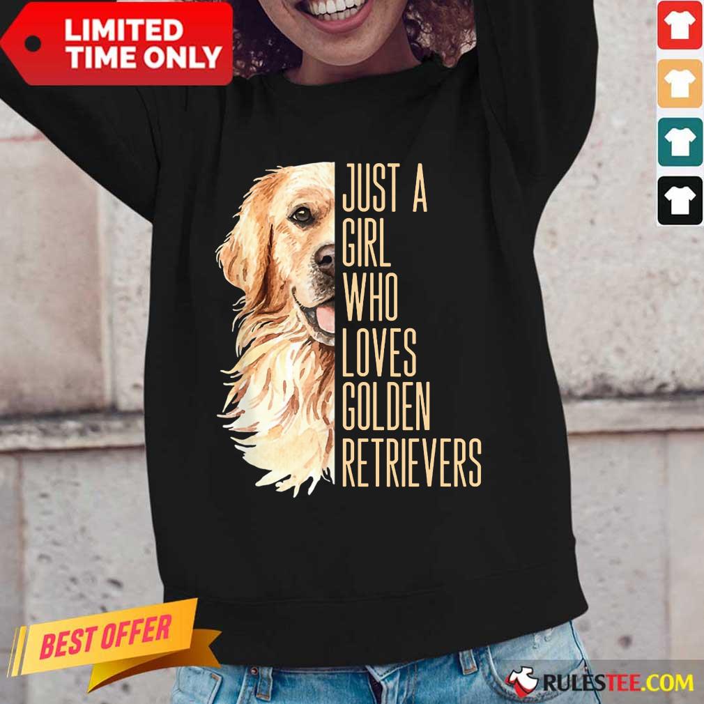 Just A Girl Who Loves Golden Retriever Shirt - Image 2