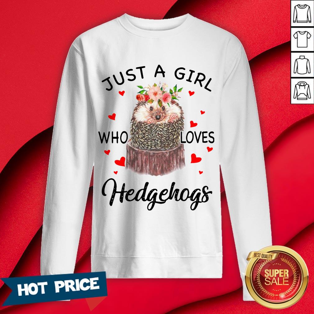 Just A Girl Who Loves Hedgehogs Shirt - Image 4